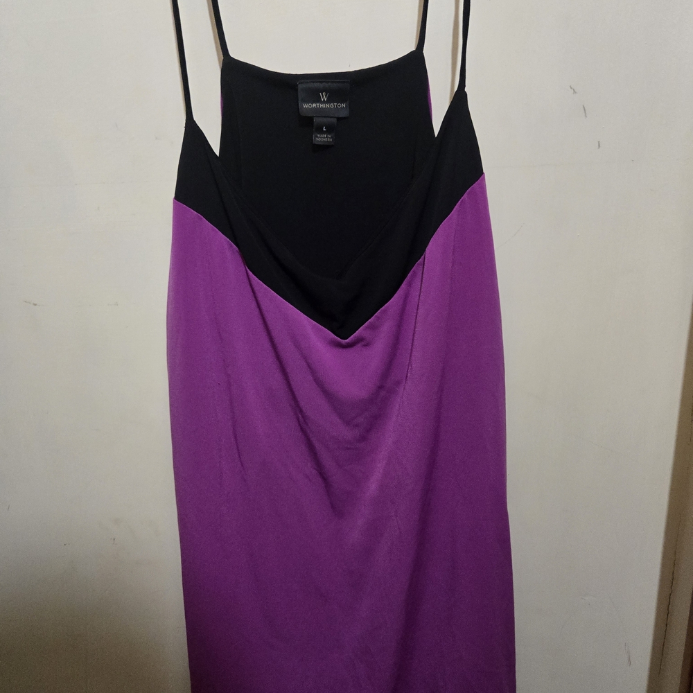 Worthington Black And Purple Top